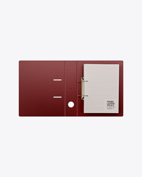 Matte Folder w/ Papers Mockup