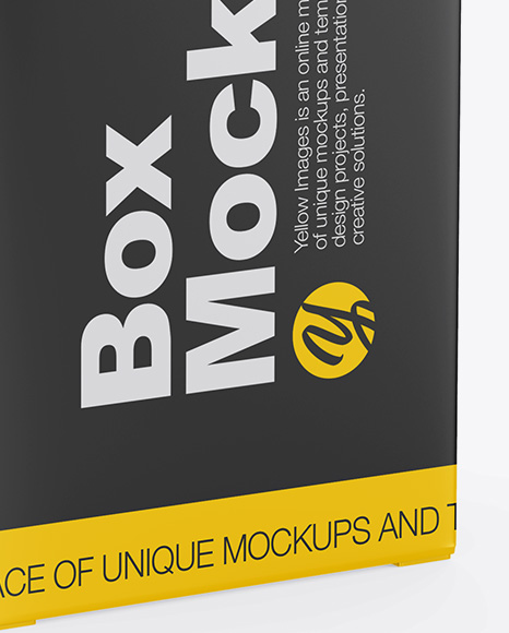 Download Glossy Box Mockup In Box Mockups On Yellow Images Object Mockups PSD Mockup Templates