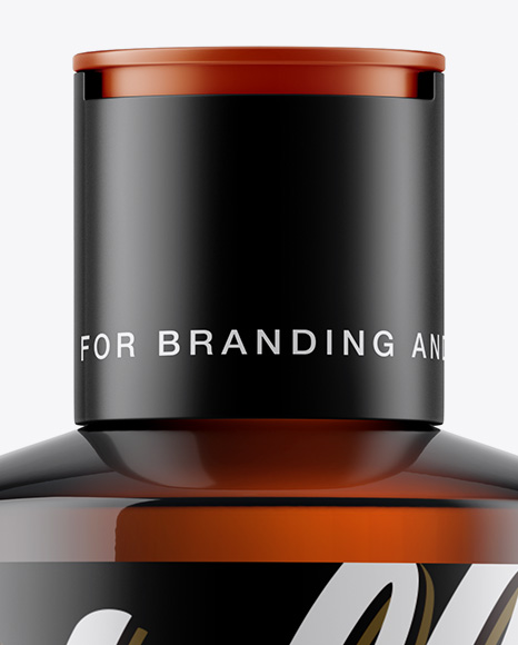 Amber Cosmetic Bottle Mockup PSD #2