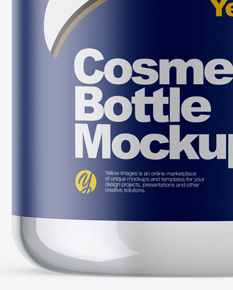 Clear Cosmetic Bottle Mockup PSD #1