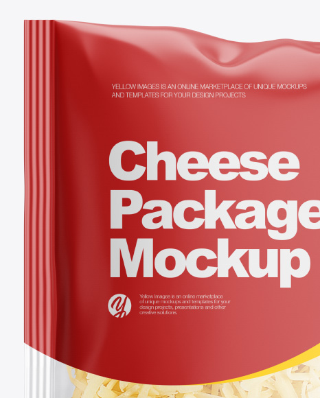 Download Bag With Shredded Cheese Mockup In Bag Sack Mockups On Yellow Images Object Mockups PSD Mockup Templates