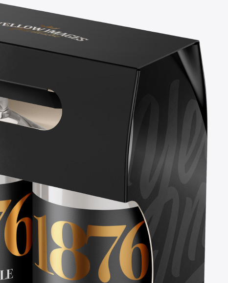 Pack with Bottles Mockup PSD #6