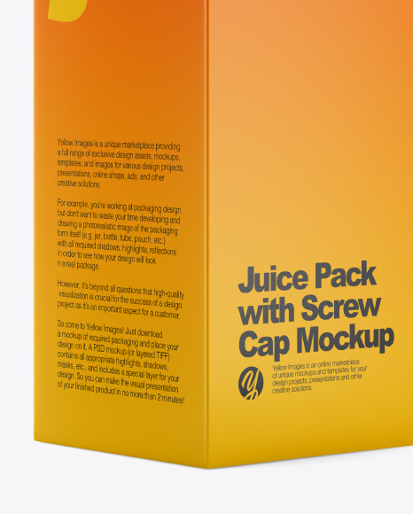 Juice Pack with Screw Cap Mockup PSD #1