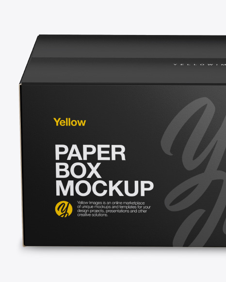 Download Paper Box Mockup In Box Mockups On Yellow Images Object Mockups PSD Mockup Templates