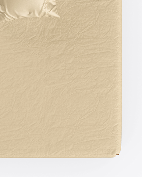 Wooden Double Bed Mockup PSD #5