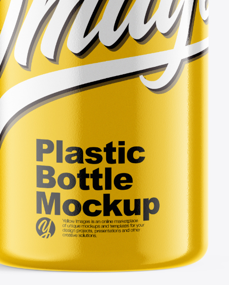Glossy Plastic Bottle Mockup PSD #1