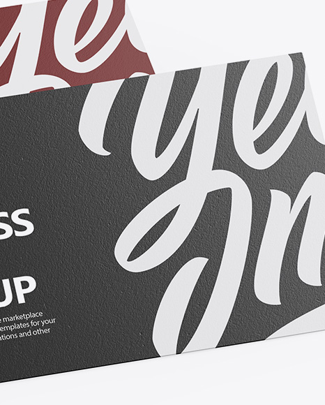 Stack of Textured Business Cards Mockup PSD #1