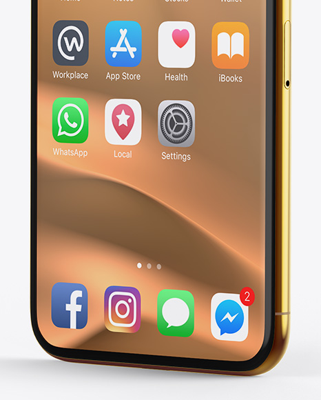 Apple Iphone X Mockup In Device Mockups On Yellow Images Object Mockups