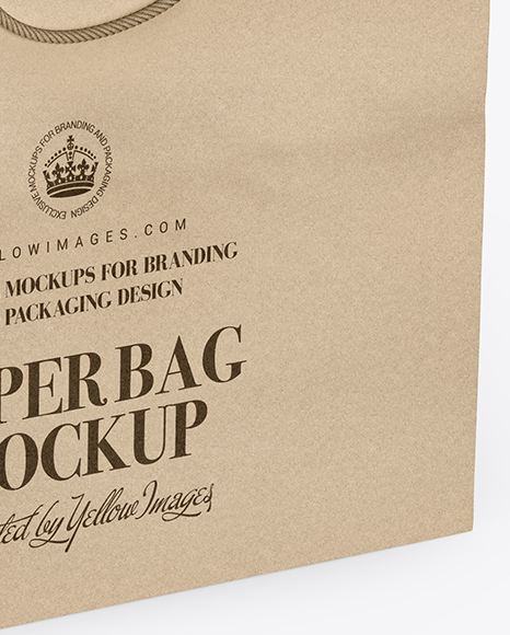 Download Square Kraft Paper Bag Mockup In Bag Sack Mockups On Yellow Images Object Mockups Yellowimages Mockups