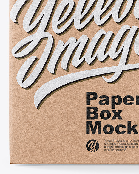 Kraft Box Mockup PSD #1