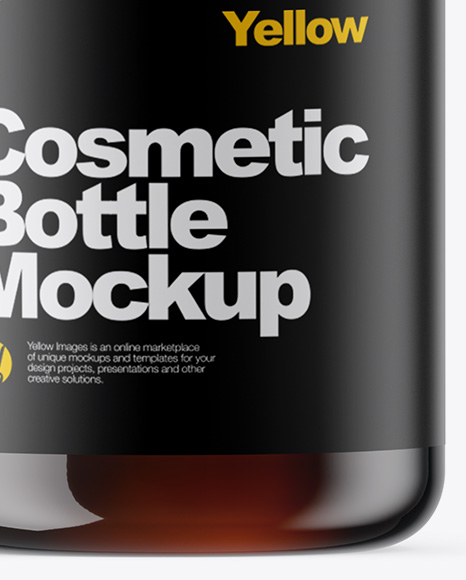 Amber Cosmetic Bottle Mockup PSD #1