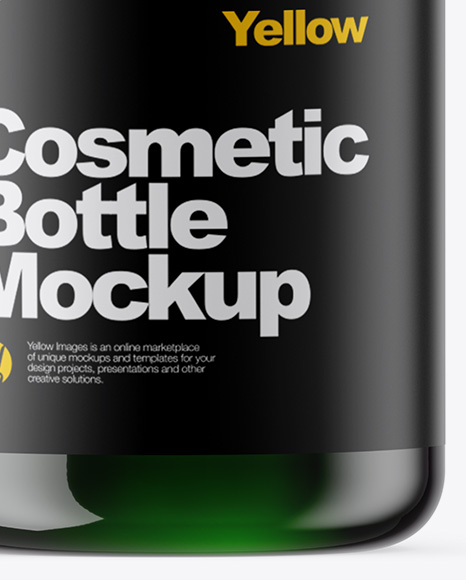 Green Cosmetic Bottle Mockup PSD #4