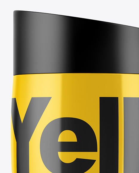 Download Glossy Thermo Cup Mockup in Object Mockups on Yellow ... Yellowimages Mockups