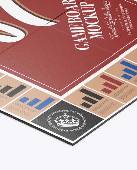 Board Game Mockup in Object Mockups on Yellow Images Object Mockups