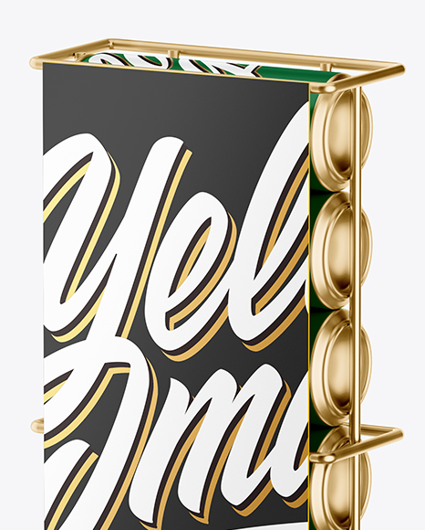 Download Gravity Display With Matte Cans In Object Mockups On Yellow Images Object Mockups PSD Mockup Templates