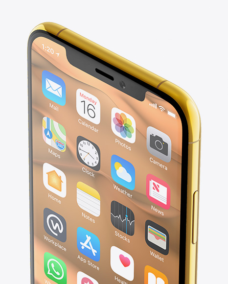 Download Iphone X App Icon Mockup Yellow Images