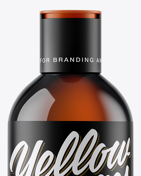 Amber Cosmetic Bottle Mockup PSD #2
