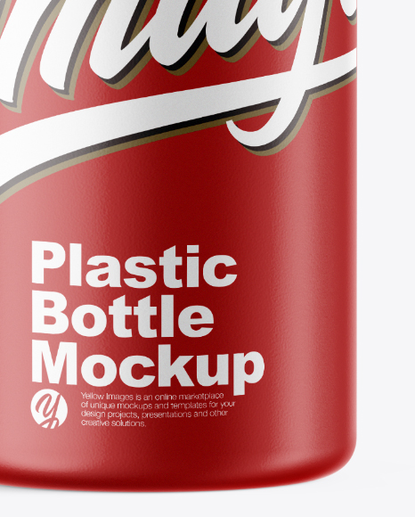 Matte Plastic Bottle Mockup PSD #1