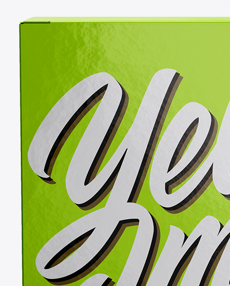 Metallic Box Mockup PSD #2