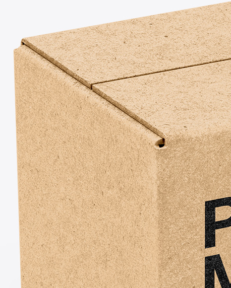 Kraft Box Mockup PSD #2