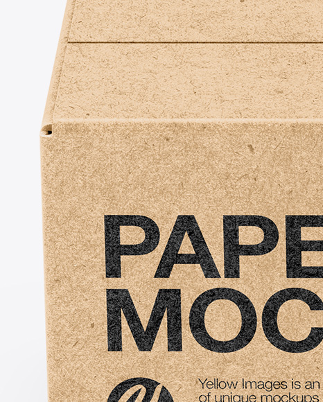 Kraft Box Mockup PSD #2