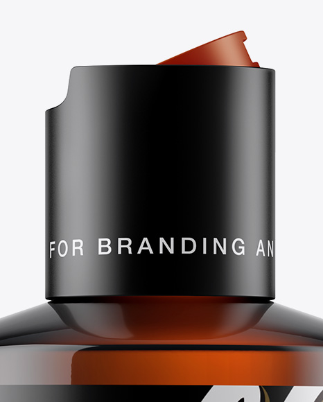 Amber Cosmetic Bottle Mockup PSD #2