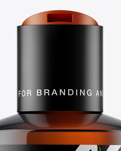 Amber Cosmetic Bottle Mockup PSD #1