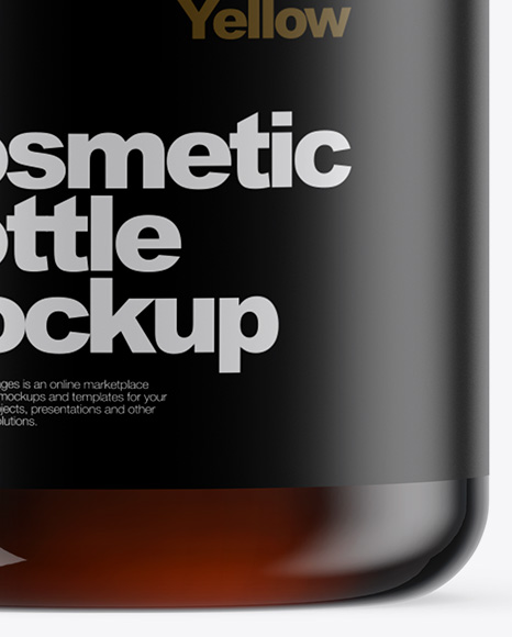 Amber Cosmetic Bottle Mockup PSD #6