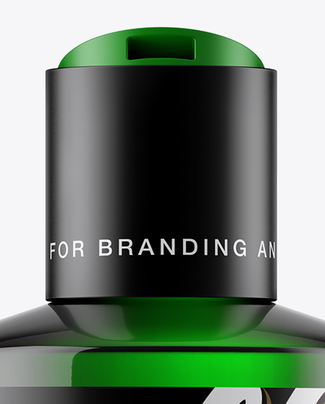 Green Cosmetic Bottle Mockup PSD #1