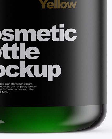 Green Cosmetic Bottle Mockup PSD #6
