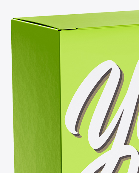Metallic Box Mockup PSD #2