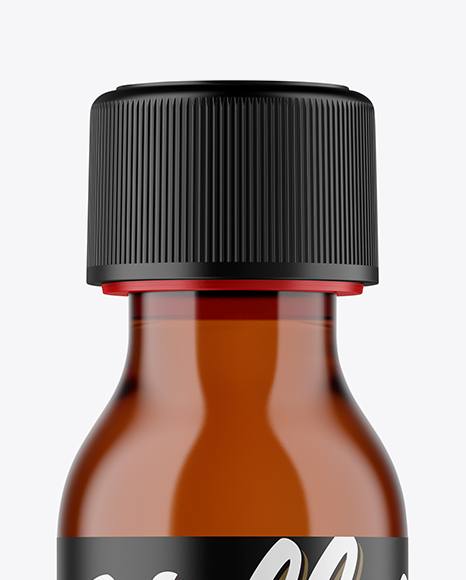 Amber Bottle Mockup PSD #2