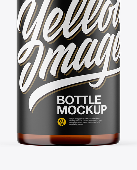 Amber Bottle Mockup PSD #1
