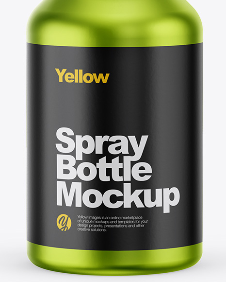 Download Metallic Spray Bottle Mockup In Bottle Mockups On Yellow Images Object Mockups Yellowimages Mockups