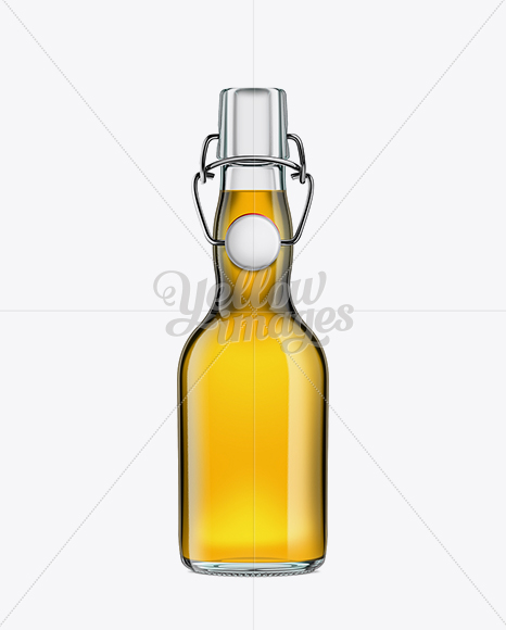 Glass Bottle with Gold Beer and Swing Top Closure 330ml PSD #2