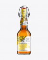 Download Glass Bottle with Amber Ale and Swing Top Closure 330ml in Bottle Mockups on Yellow Images ...