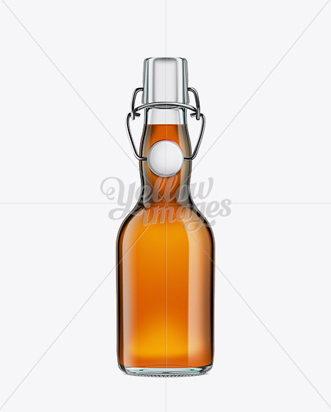 Glass Bottle with Amber Ale and Swing Top Closure 330ml - Free Download