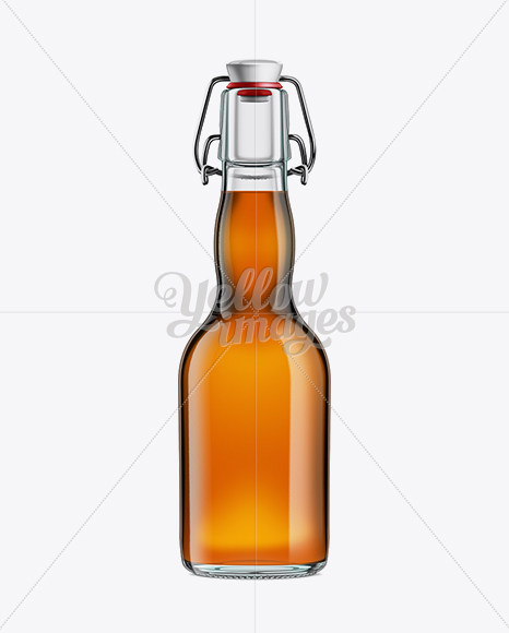 Glass Bottle with Amber Ale and Swing Top Closure 330ml PSD #6