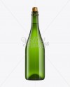 Emerald Green Beer Bottle sealed with a Cork and Muselet 750ml on