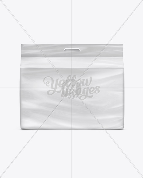 Wide Diapers Package With Handle In Bag Sack Mockups On Yellow Images Object Mockups