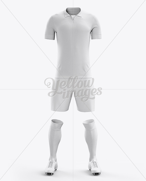 Download Full Soccer Kit Front View In Apparel Mockups On Yellow Images Object Mockups Yellowimages Mockups