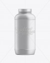 Big Plastic Jar with Lid 1000ml on Yellow Images Object Mockups