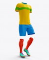 Download Full Soccer Kit Halfside View in Apparel Mockups on Yellow ...