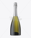 Dead Leaf Green Champagne Bottle Mockup - Front View - Free Download