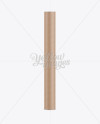 Extra Long Kraft Paper Tube w/ a Paper Label - Front View on Yellow