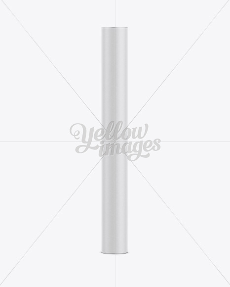 Download Long Paper Tube Front View In Tube Mockups On Yellow Images Object Mockups PSD Mockup Templates