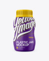 Download Glossy Plastic Jar in Shrink Sleeve Mockup in Jar Mockups ... Yellowimages Mockups
