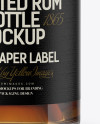 Download Black Rum Bottle with Wax Top Mockup in Bottle Mockups on Yellow Images Object Mockups