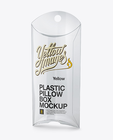 Plastic Pillow Box Mockup In Box Mockups On Yellow Images Object Mockups