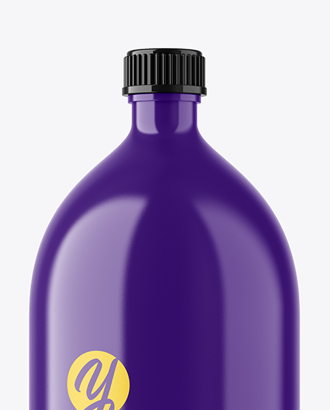 Glossy Plastic Bottle Mockup PSD #2